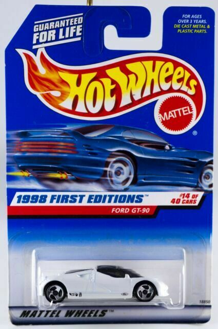 Mattel 18850 1:64 Hot Wheels White 1998 First Editions Ford GT-90 # 14 of 40