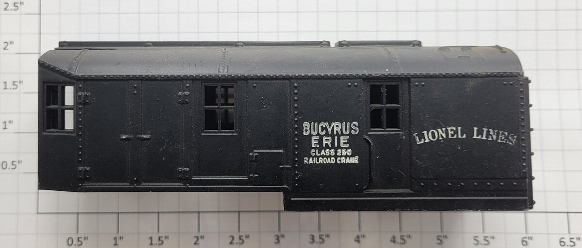 Lionel 2460-3 O Gauge Black Bucyrus Erie Crane Cab without Smokestack