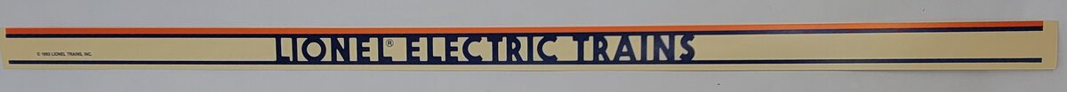 Lionel 1993-X Non-Adhesive Shelf Banner Strip