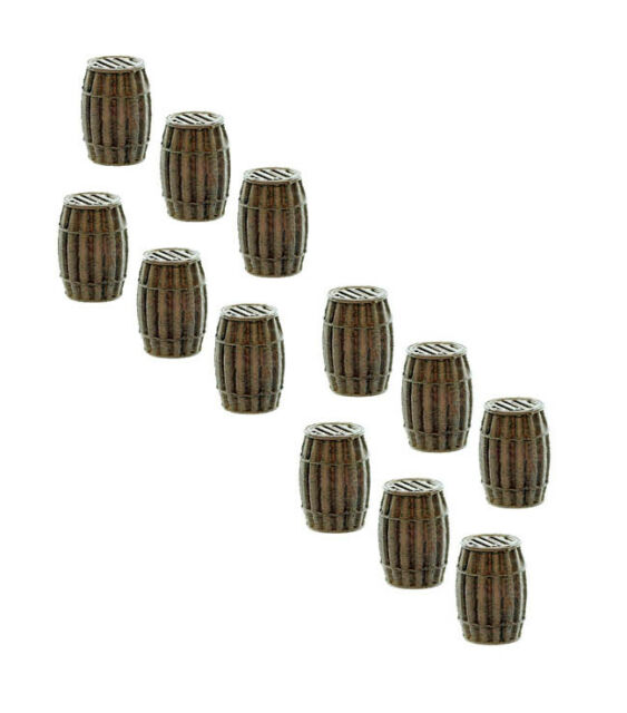 Model Tech Studios D0178P HO Super Piles Wooden Barrels (Pack of 55)