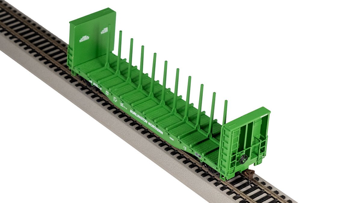 Bachmann 12903 HO Burlington Northern 52' Center-Beam Flatcar #615816
