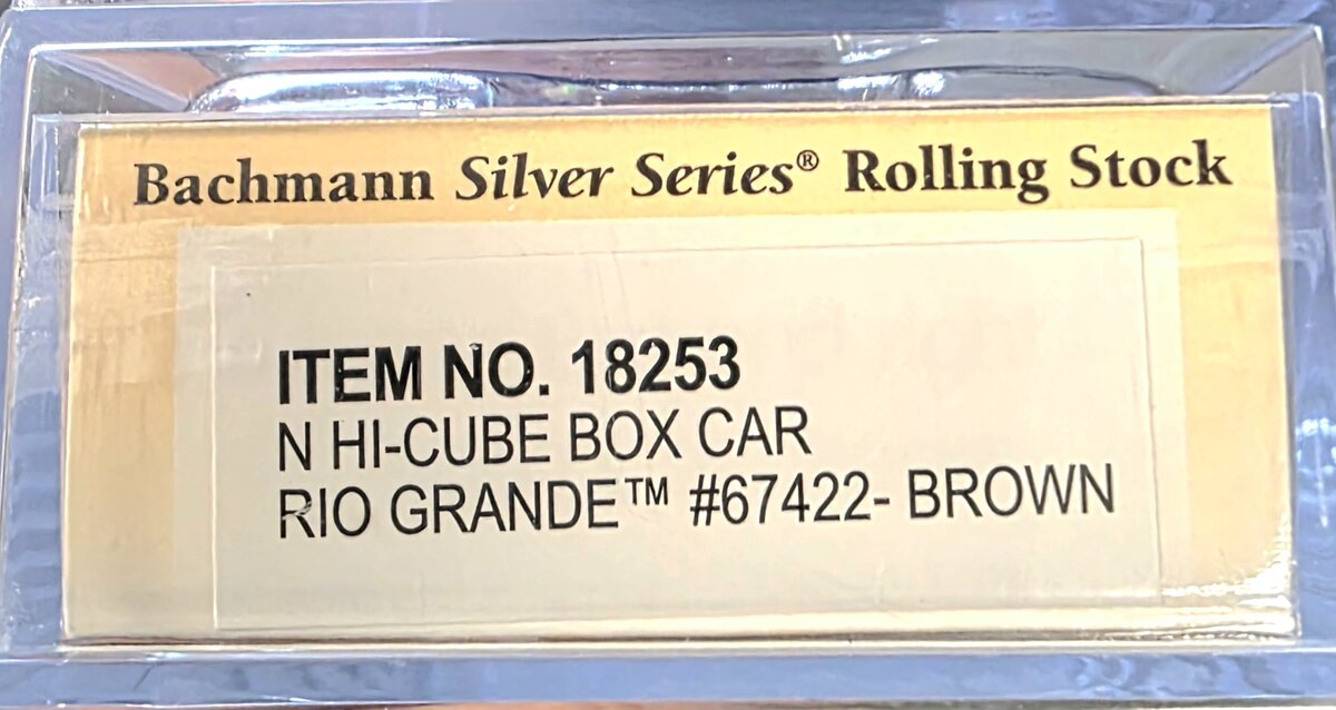 Bachmann 18253 N Denver and Rio Grande Western Hi-Cube Box Car #67422