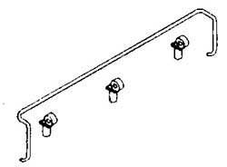 Cal Scale 190-476 HO Scale Coupler Lift Bar and Stanchions Brass Kit