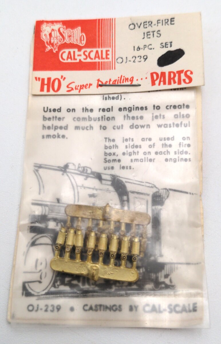 Cal-Scale 190-239 HO Over-Fire Jets (Pack of 16)