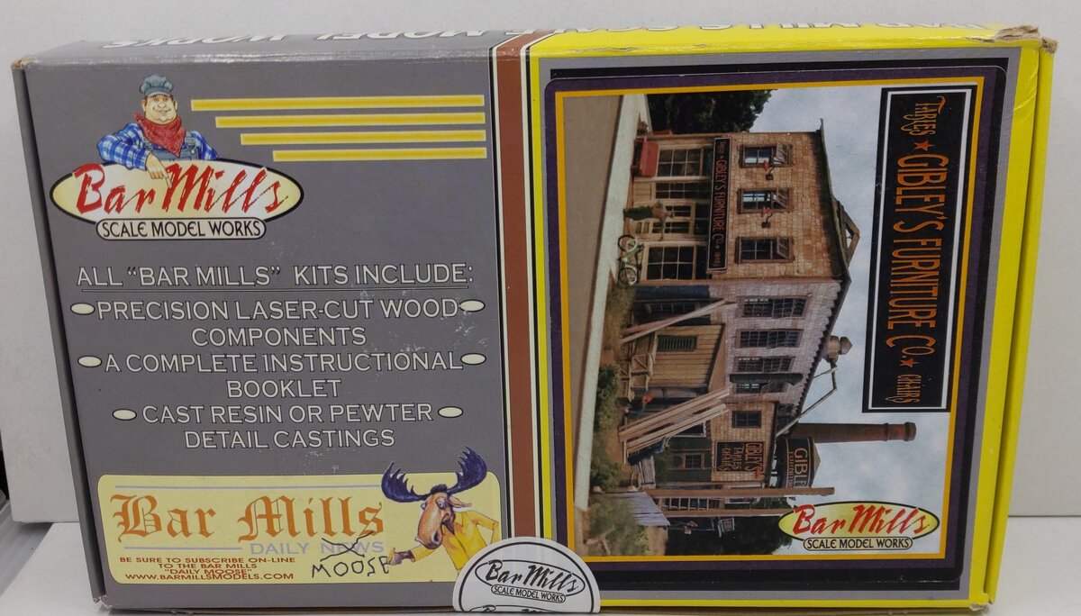 Bar Mills HO Scale Gibley’s Furniture Co. Laser Cut Building Kit