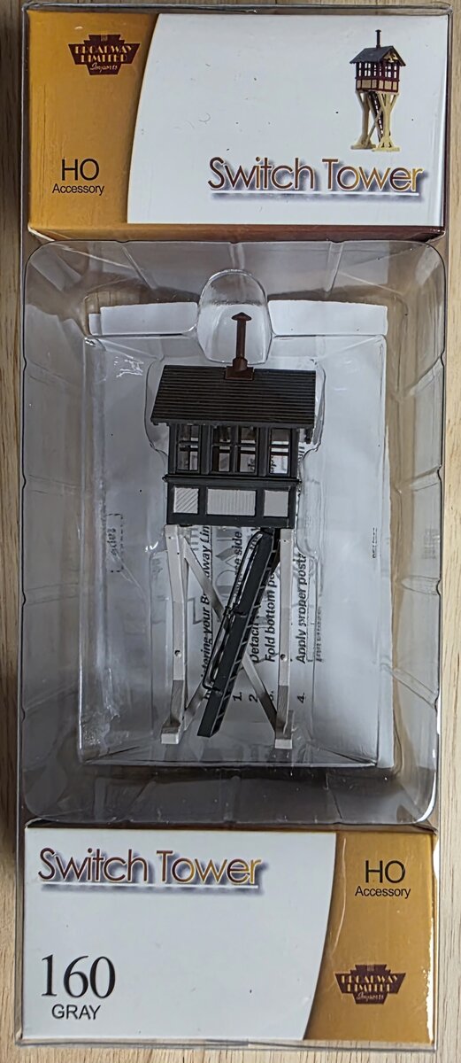Broadway Limited 160 HO Scale Grey Switch Tower Assembled