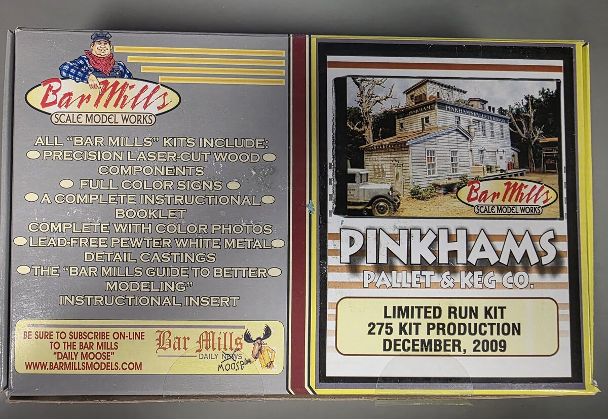 Bar Mills 275 HO Scale Pinkhams Pallet and Keg Co. Laser-Cut Model Building Kit