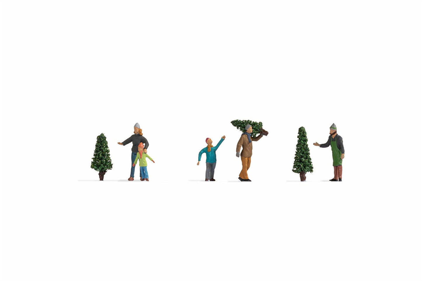 Noch 36927 N Selling Christmas Trees Plastic Figures (Set of 5)