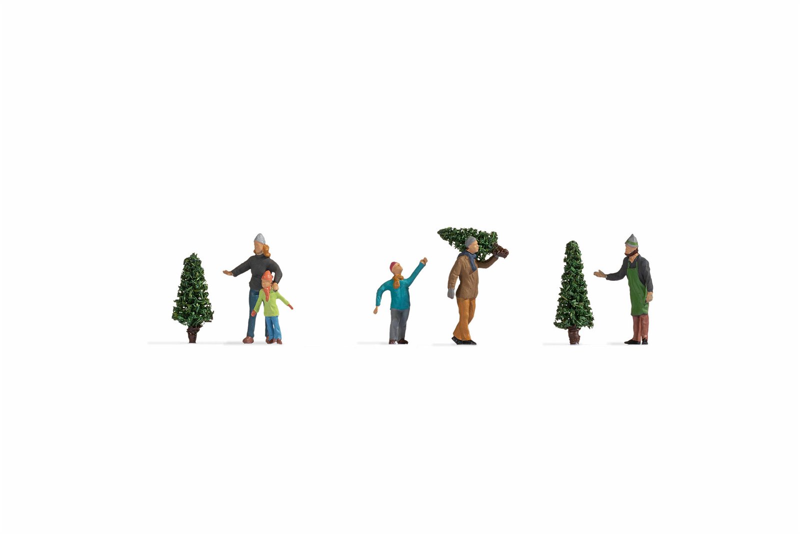 Noch 36927 N Selling Christmas Trees Plastic Figures (Set of 5)
