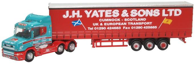 Oxford Diecast NTCAB008 1:148 J H Yates & Sons Scania T Cab Curtainside