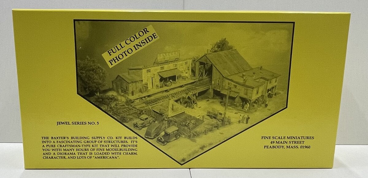 Fine Scale Miniatures 5 HO Scale Baxter's Building Supply Company Building Kit