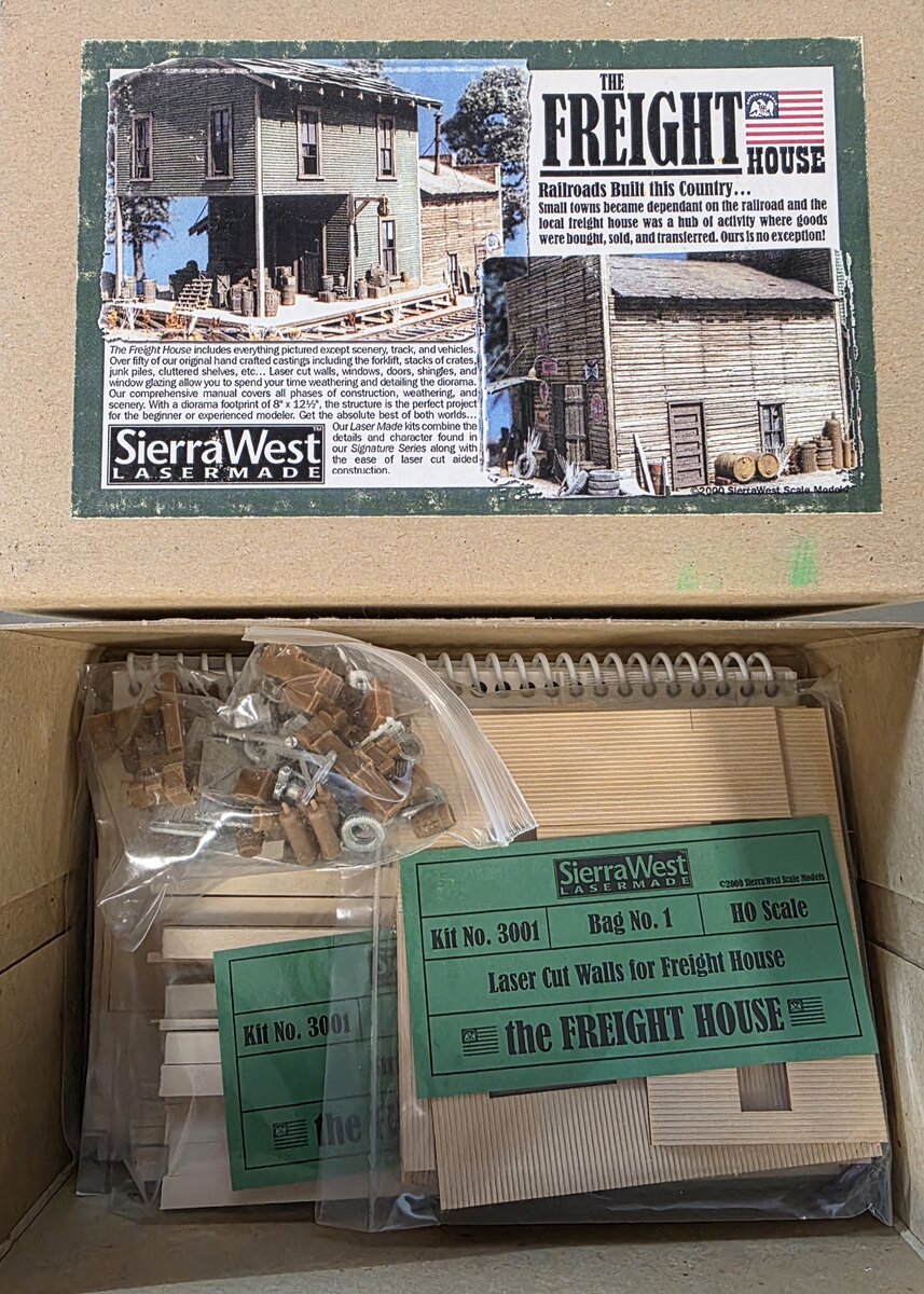 Sierra West 3001 HO Scale "The Freight House" Building Kit