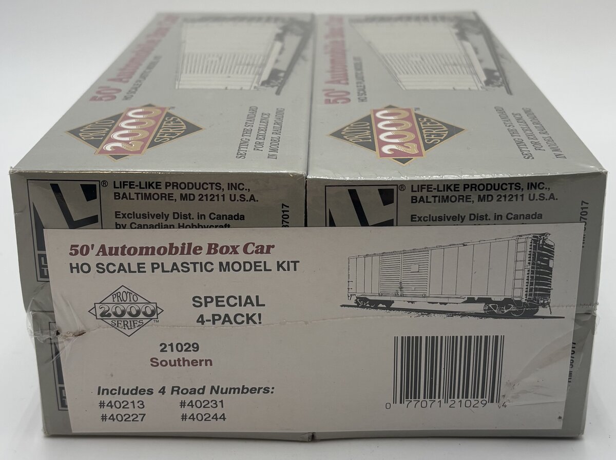 Proto 2000 21029 HO Scale Southern 50' Automobile Boxcar Kits (Pack of 4)