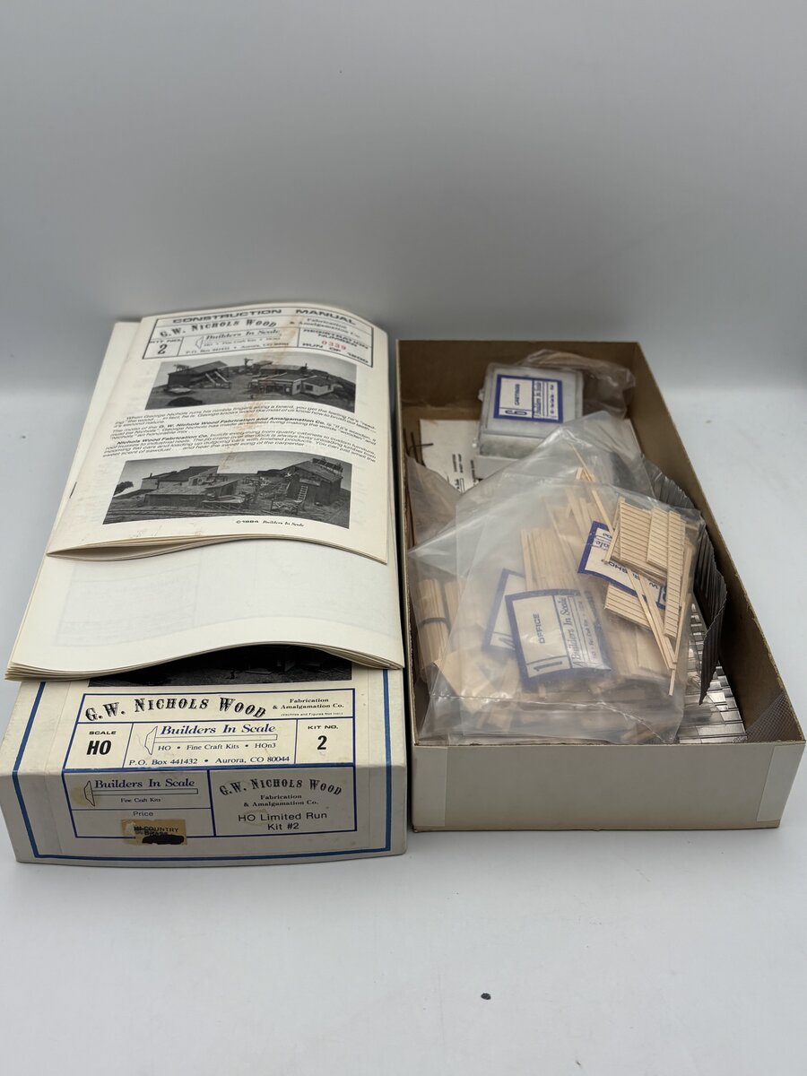 Builders-in-Scale 2 HO Scale G.W. Nichols Wood Building Kit