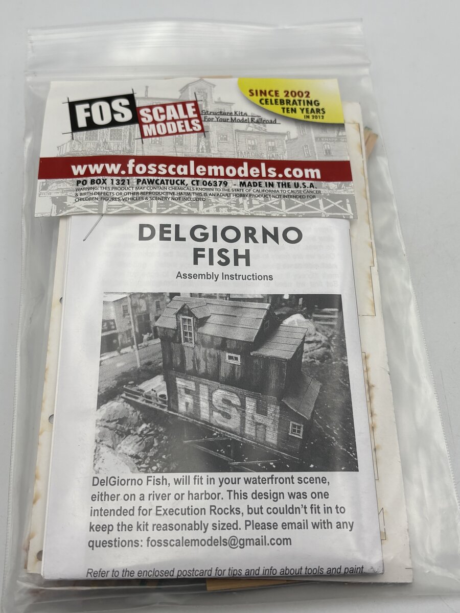 FOS Scale Limited HO Delgiorno Fish Building Kit