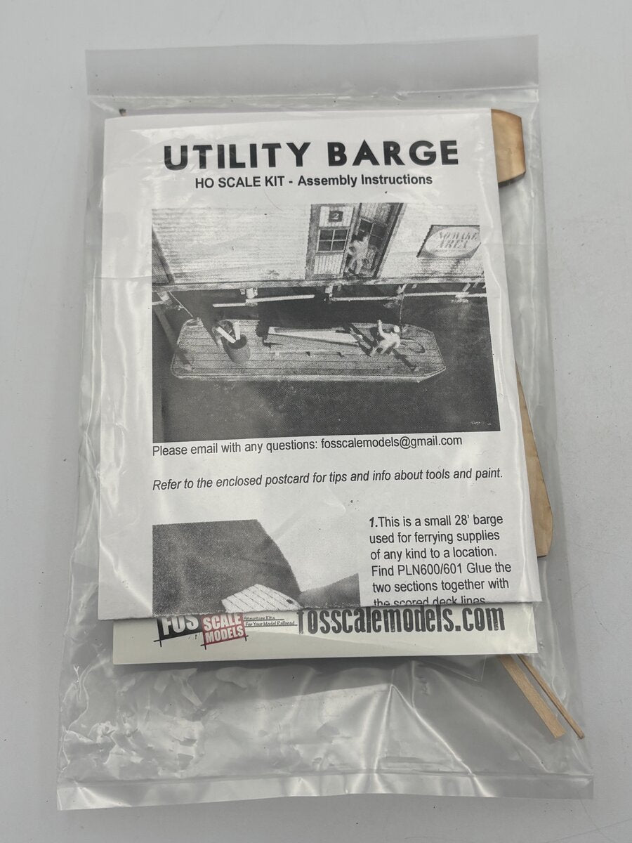 FOS Scale Limited 2002 HO Utility Barge Kit