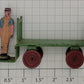 American Flyer 586A-1X3 Baggage Cart w/ Red Wheels and Porter Figure