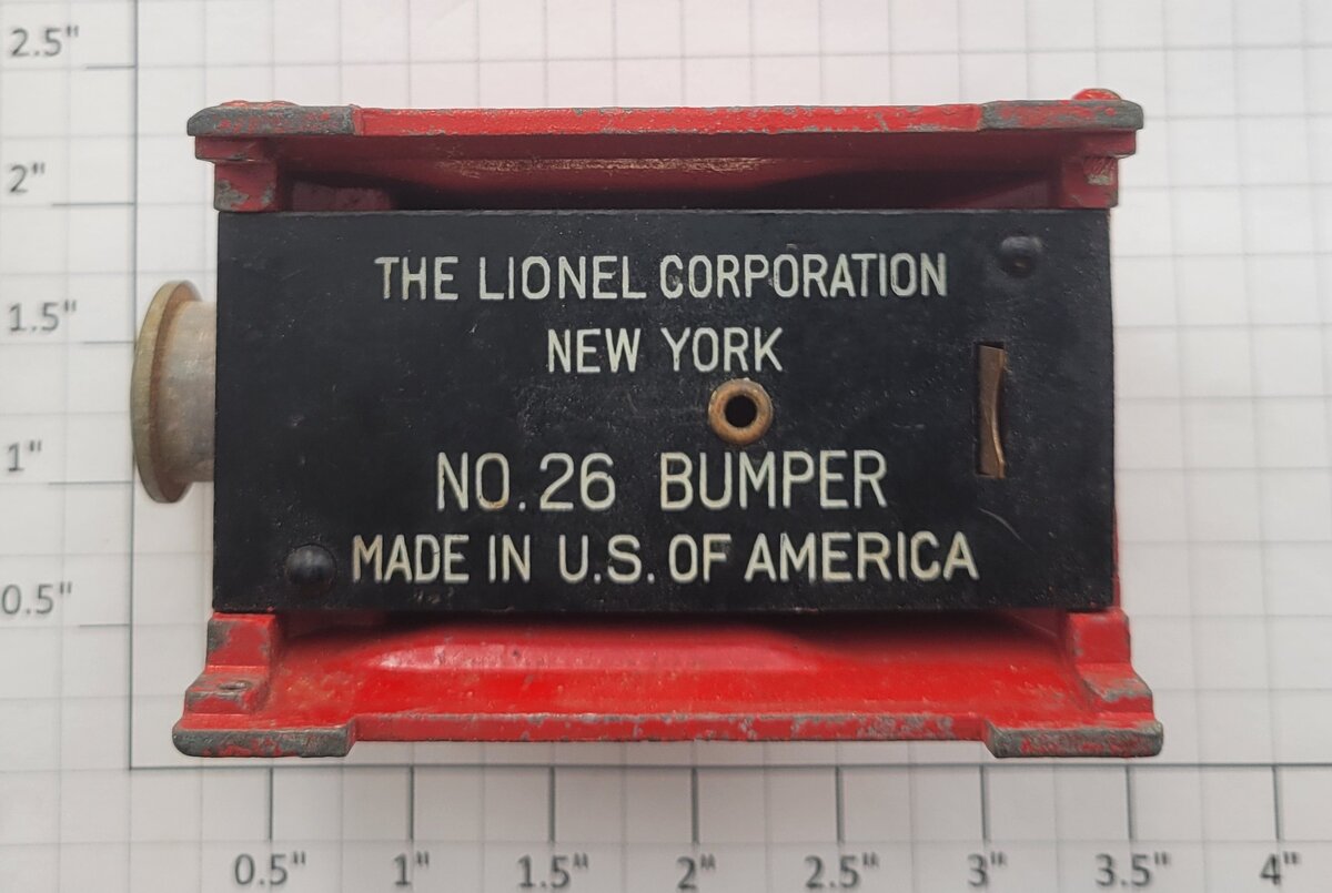 Lionel 26-1 Red Bumper with Aluminum stopper