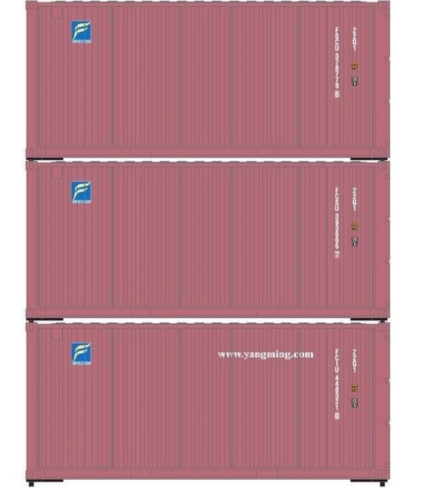 Athearn 27750 HO Florens RTR 20'' Corrugated Container (Set of 3)