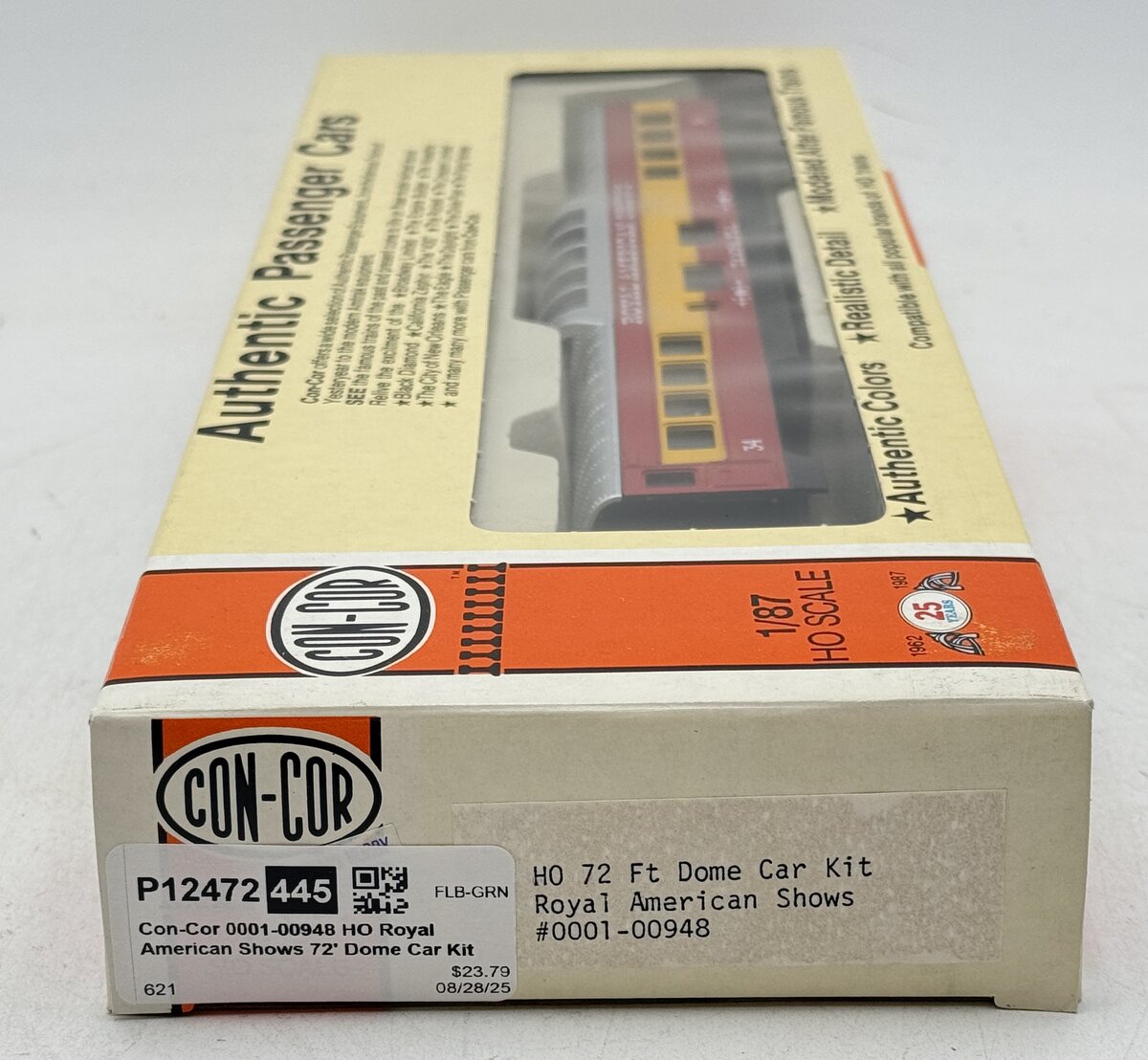 Con-Cor 0001-00948 HO Royal American Shows 72' Dome Car Kit