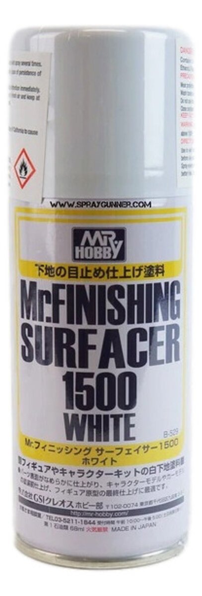 Gunze B529 Mr. Finishing Surfacer 1500 White - 170 ml. Spray Can