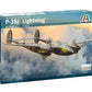 Italeri 1446 1:72 Lockheed Martin P-38J Lightning Military Aircraft Plane Kit