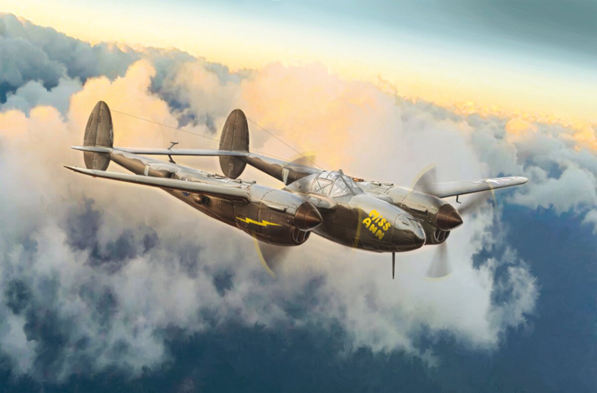 Italeri 1446 1:72 Lockheed Martin P-38J Lightning Military Aircraft Plane Kit