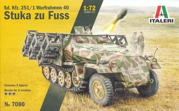 Italeri 7080 1:72 Sd. Kfz. 251/1 Wurfrahmen 40 Stuka zu Fuss Military Tank Kit