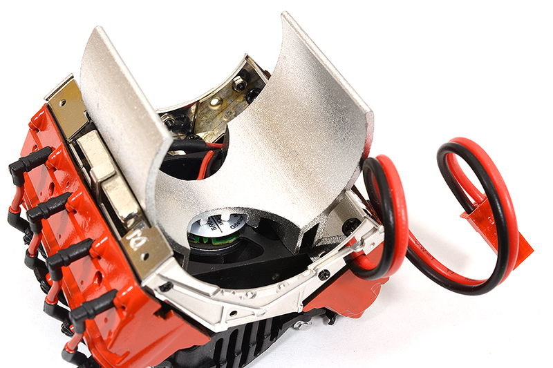 Integy C29064 540 Size Motor Motor Cooling Fan with Realistic V8 Engine Cover