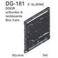Details West DG-181 HO Scale 8' Sliding Door Guides & Tack Boards
