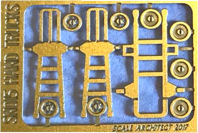 The N Scale Architect 96615 N Hand Trucks (Set of 3)