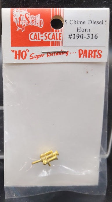Cal Scale 190-316 HO Scale Air Diesel Horn 5 Chime Brass Part