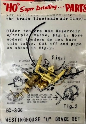 Cal-Scale 190-306 HO Tender Air Brake Set Standard ERA Type 