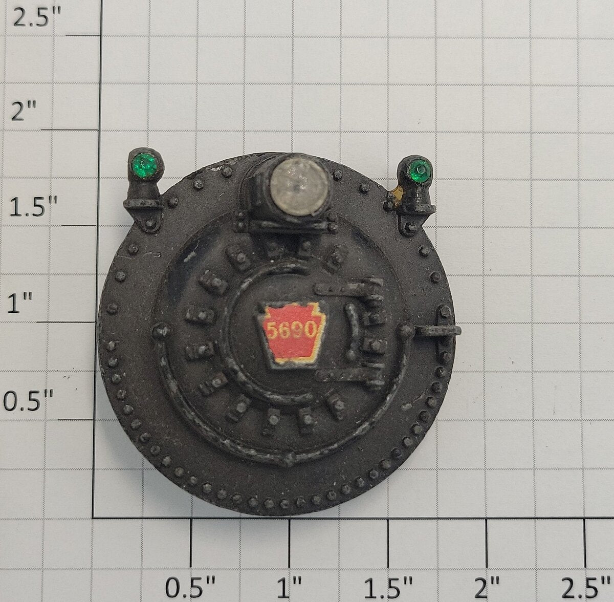 Lionel 675-14 O Gauge Boiler Front w/ #5690 Keystone, Jewels & Brackets
