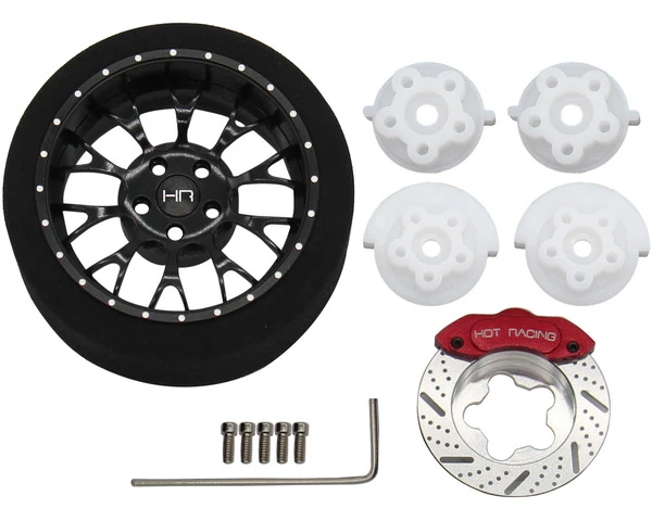 Hot Racing SW38001 Black 10-Y Spoke BBS Aluminum Steering TX Wheel