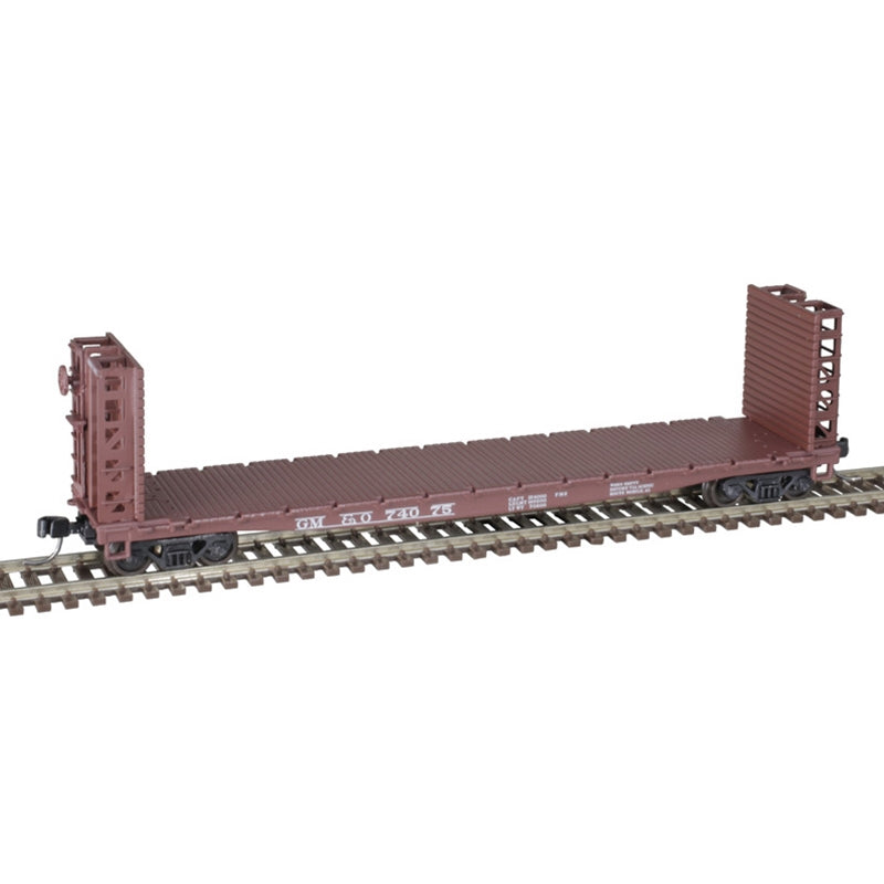 Atlas 50005798 N Gulf Mobile & Ohio RTR 48' GSI Bulkhead Flat Car #74052
