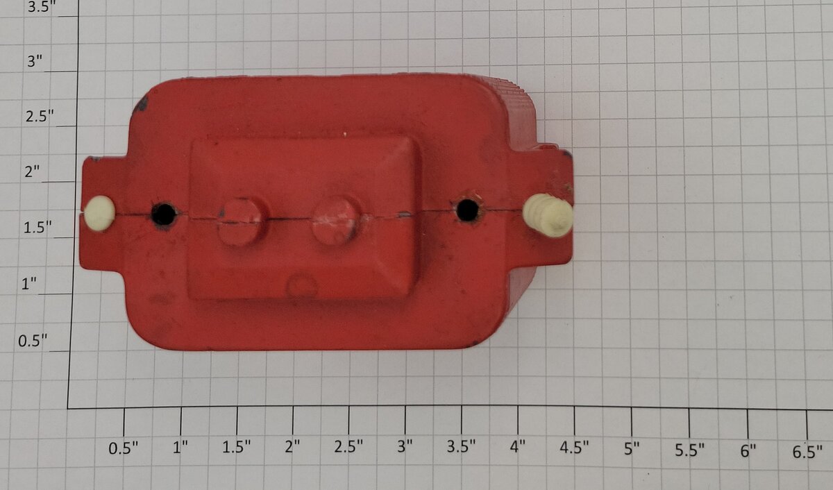 Lionel 2461-5 O Gauge Depressed Flat Car Red Transformer w/ Broken Insulators
