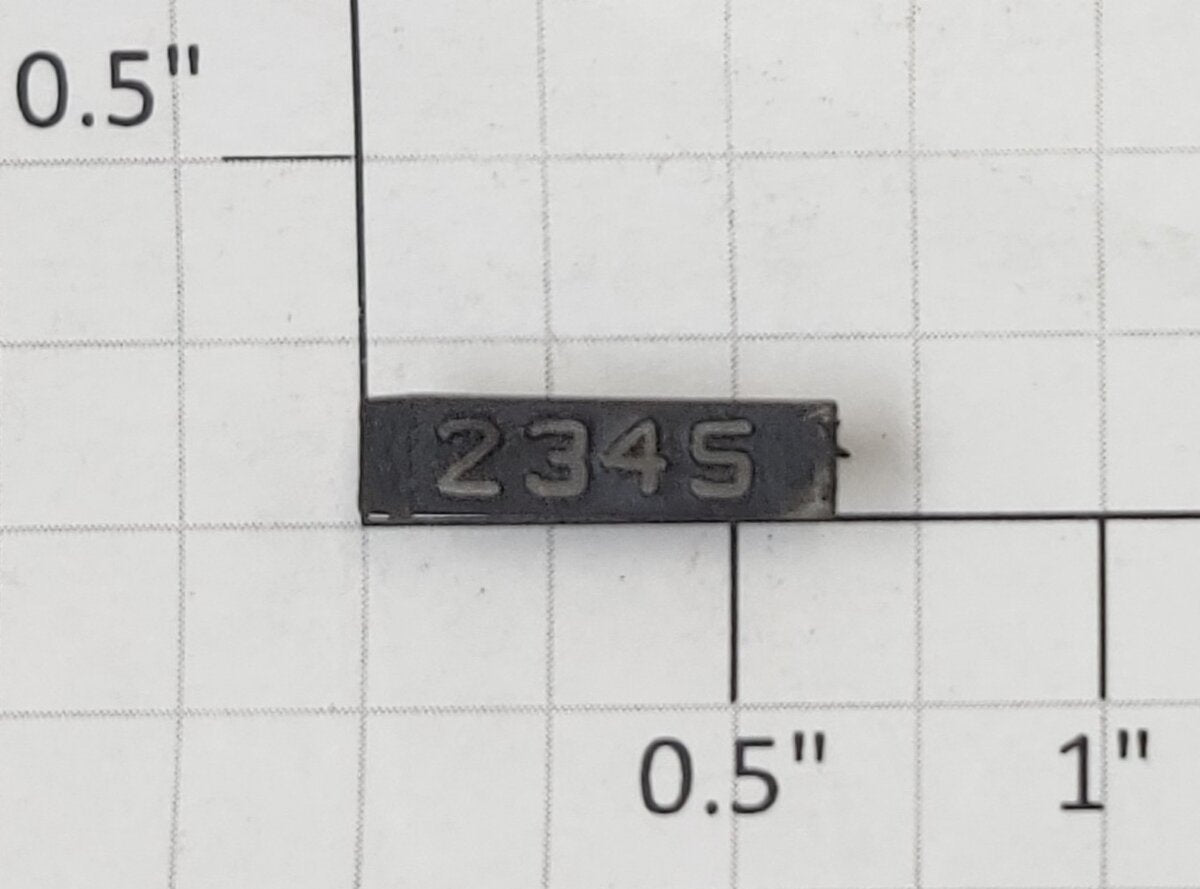 Lionel 2345-6 Right Hand Black Painted Raised Number Board/Marker Lens