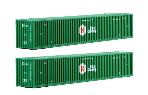 Kato 80054G N Hub Group 53' Intermodal Container (Pack of 2)