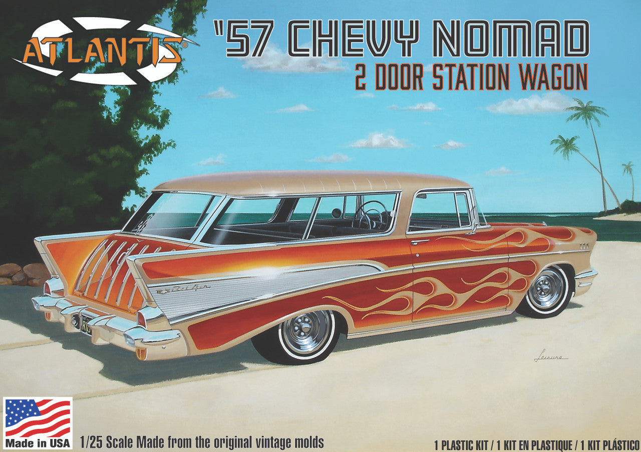Atlantis Models 1260 1:25 1957 Chevy Nomad Car Plastic Model Kit