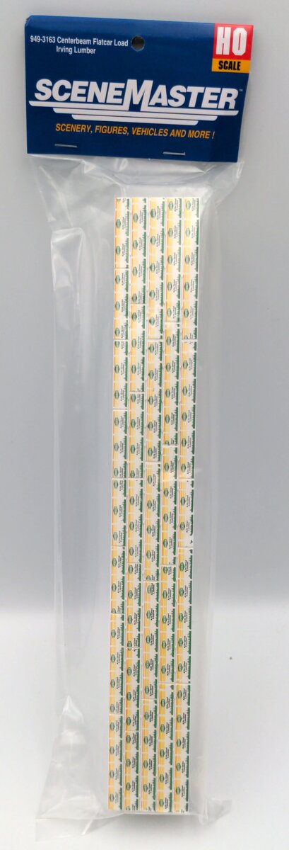 Walthers 949-3163 HO Wrapped Irving Lumber Load for 72' Centerbeam Flatcar