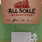 All Scale Miniatures 870774 HO Undecorated Roadside On Post Mailbox (Pack of 5)