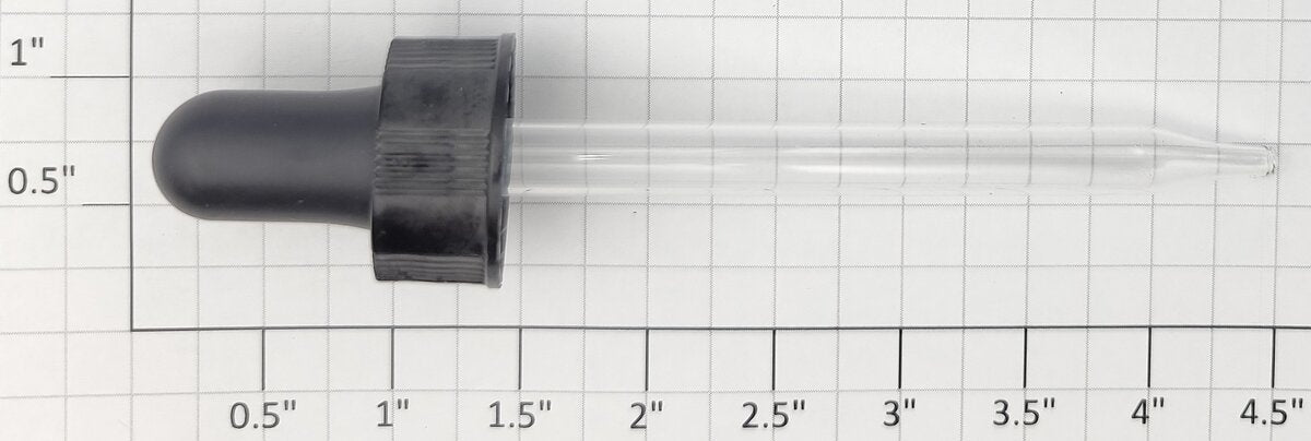 Acme 101-BC Bottle Cap Eye Dropper for Smoke Fluid -Straight Glass Tip
