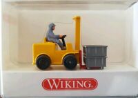 Wiking 8670224 HO Klassischer Gabelstapler Yellow Forklift W/Driver