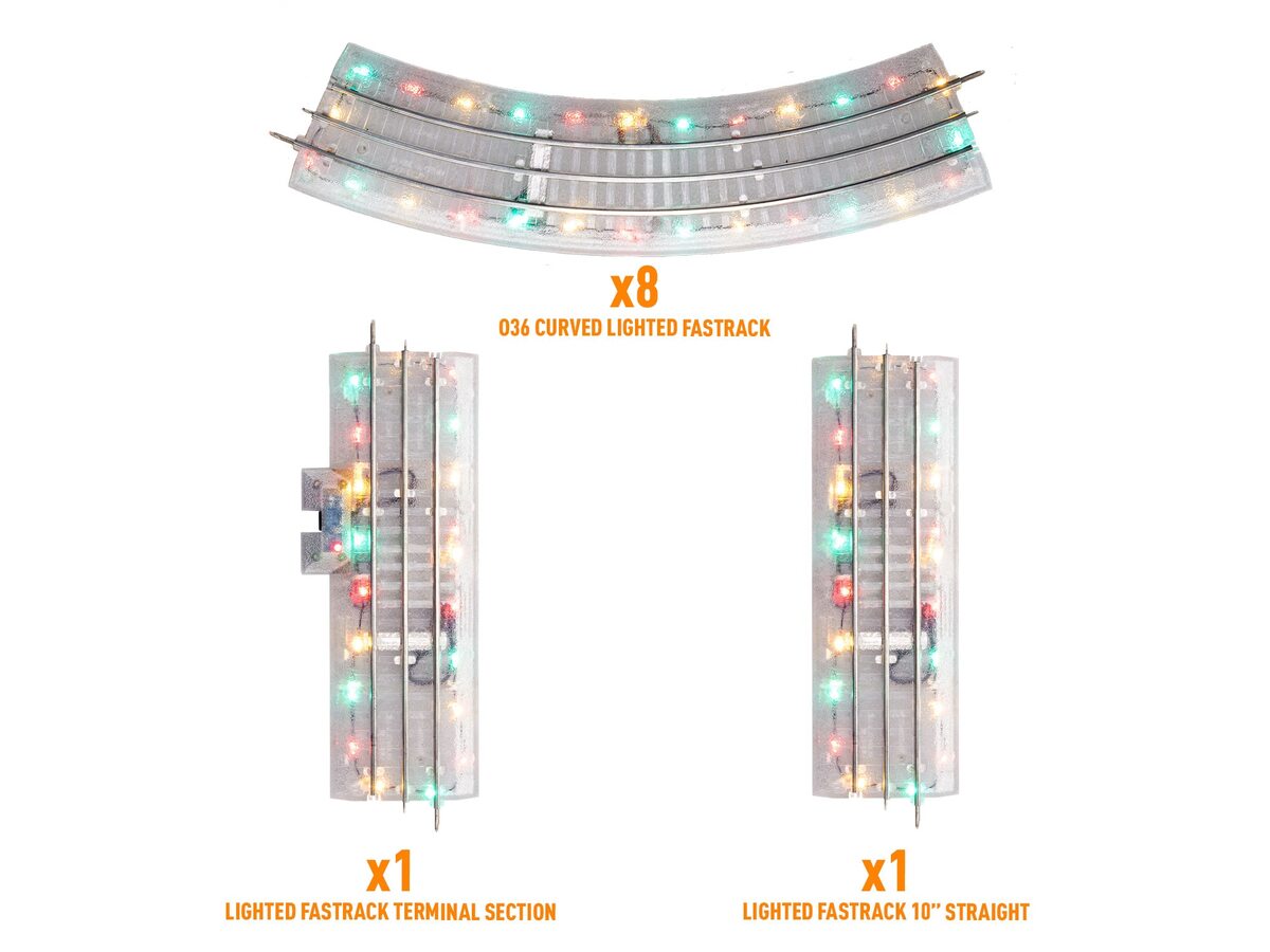 Lionel 2025080 O 40"X50" Oval Lighted Fastrack with Multi-Colored Lights