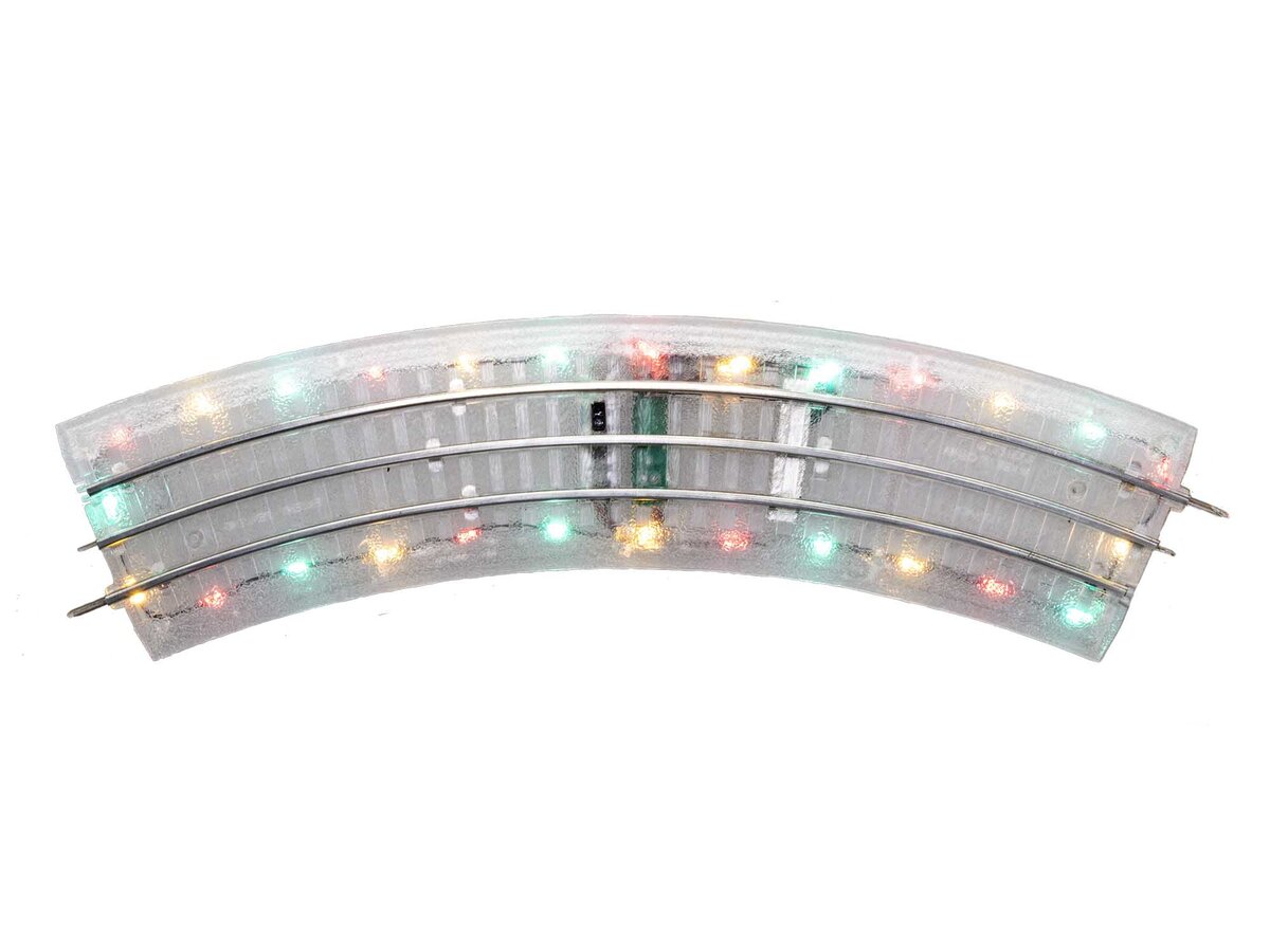 Lionel 2025020 036 Curved Multi Colored Lights Fastrack (Pack of 4) LN