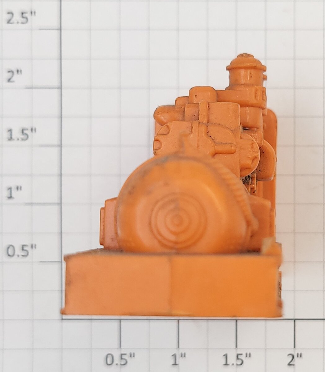 Lionel 6520-17 Orange Diesel Motor Housing and Generator w/o Back Cover
