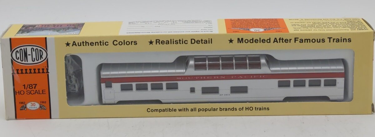 Con-Cor 0001-000958 HO Silver Southern Pacific 72' Vista Dome Passenger Car Kit