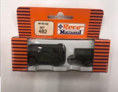 Roco 482 HO M151A2 Jeep with Trailer Set