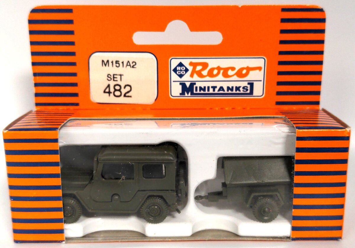 Roco 482 HO M151A2 Jeep with Trailer Set